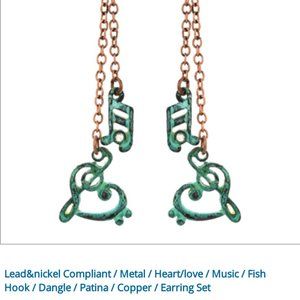 Copper dangle earrings